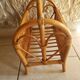 Vintage magazine holder in honey-colored rattan marrow