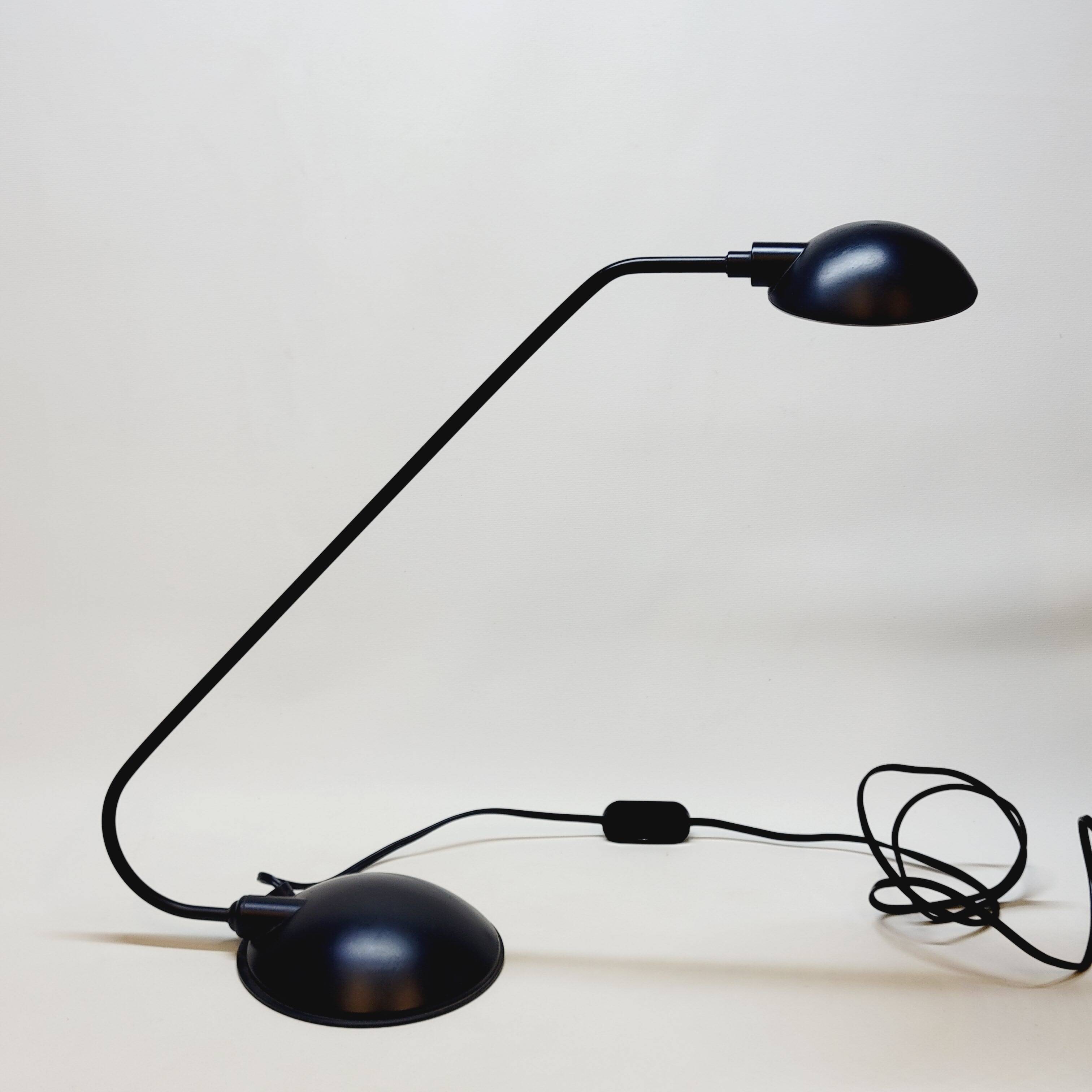 Vintage Mid Century Design Desk Table Lamp Nuova Veneta Lumi Italy Black