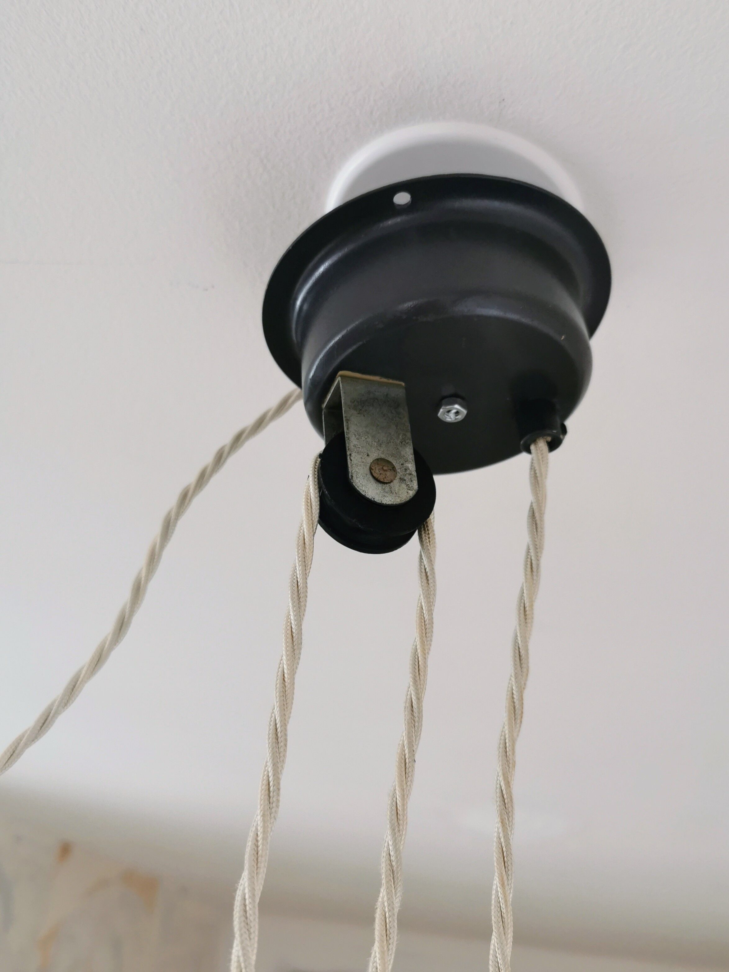 Vintage pulley hanging