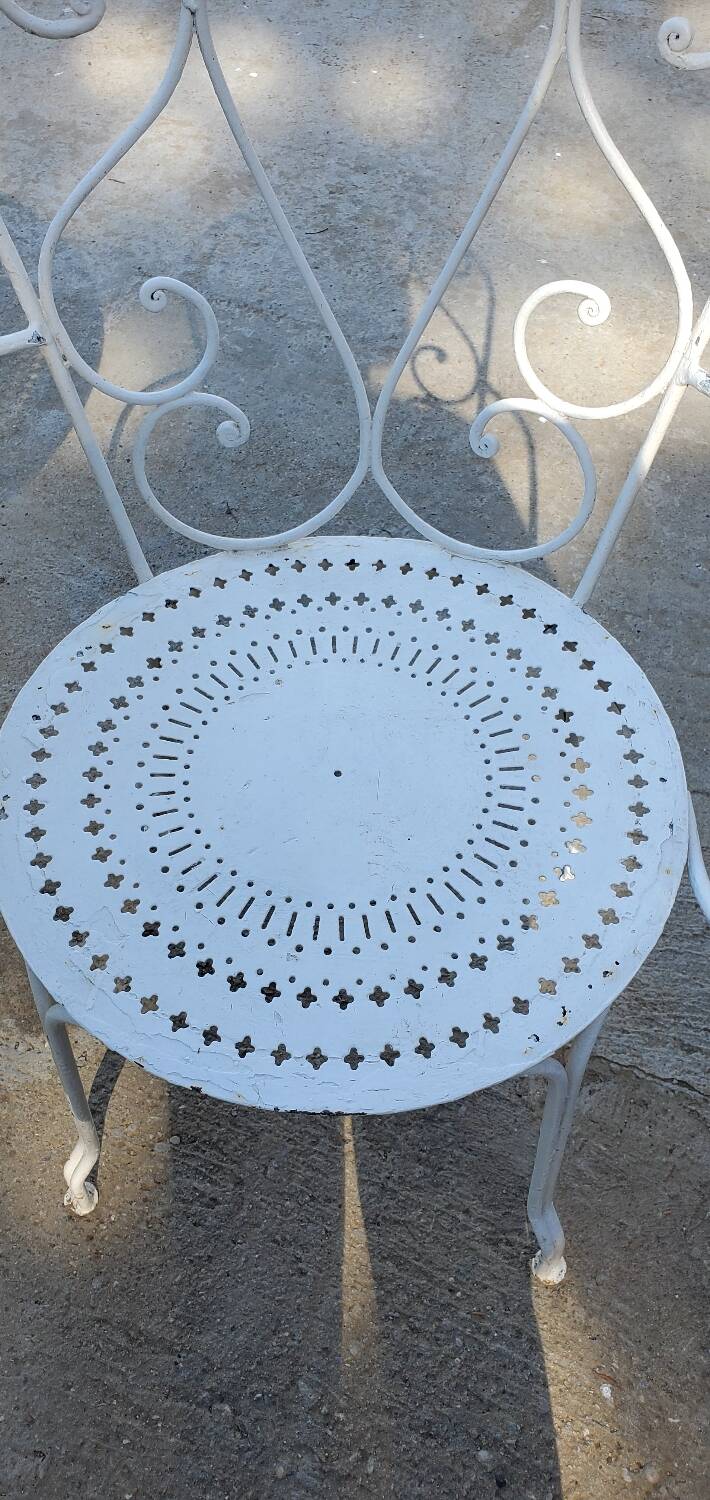 Wrought iron garden furniture