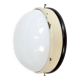 Industrial Bakelite Wall or Ceiling Light with Milk Glass, 1950s
