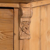 Antique solid pine chest of drawers – European rustic carved chest of drawers – circa 1900