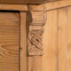 Commode ancienne en pin massif – Commode rustique européenne sculptée – circa 1900
