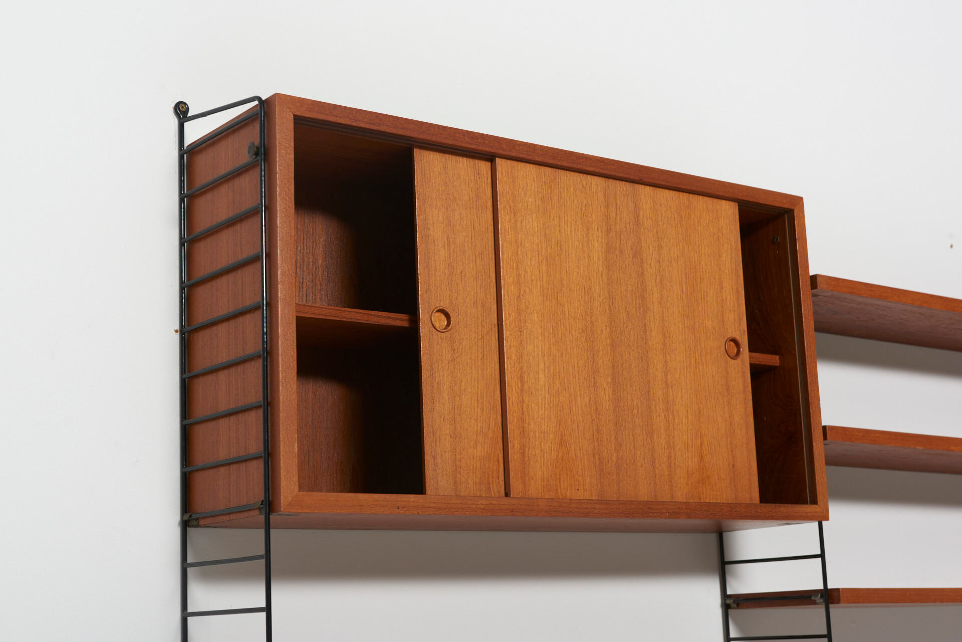 Original String Wall System in Teak by Nisse Strinning, Sweden - 1950's