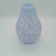 Art Deco Opaline Vase Blue Pastel Glass Pine Cone Decoration France 1930s