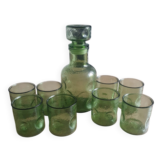 Carafe et verres années 70