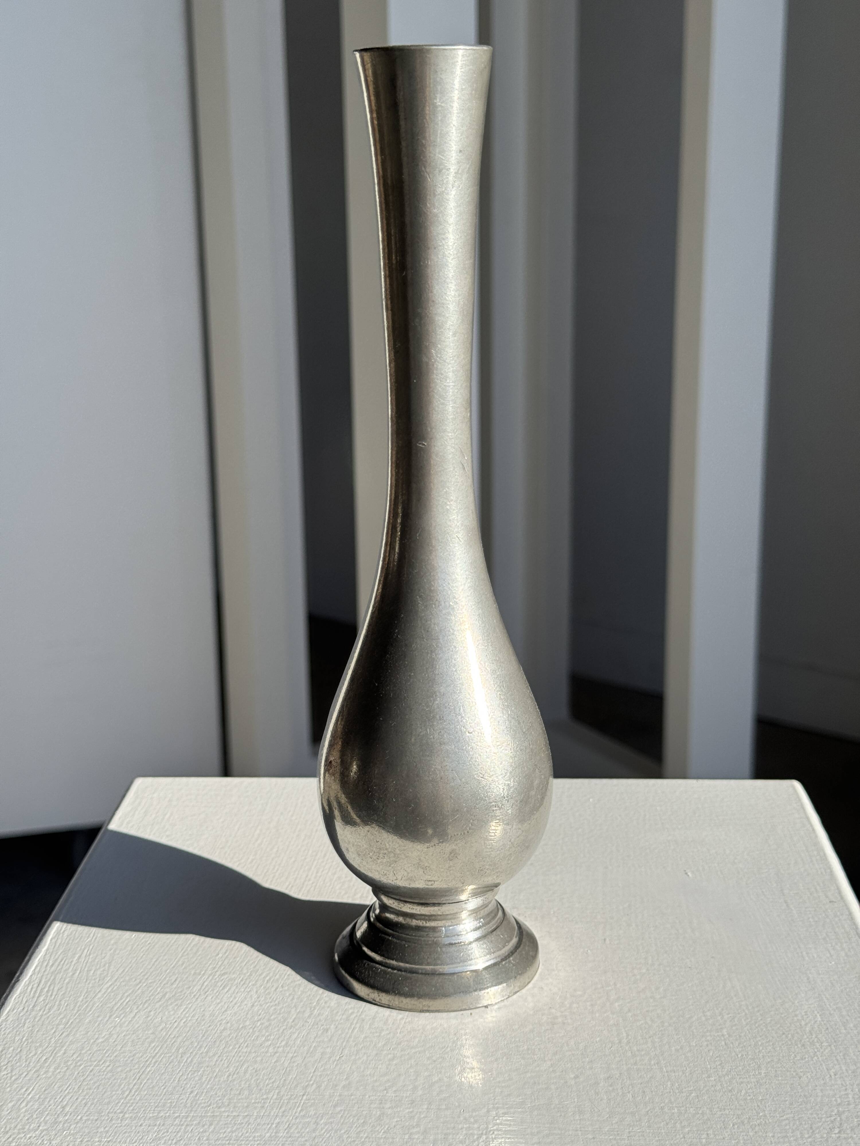 Vintage silver-plated floor vase