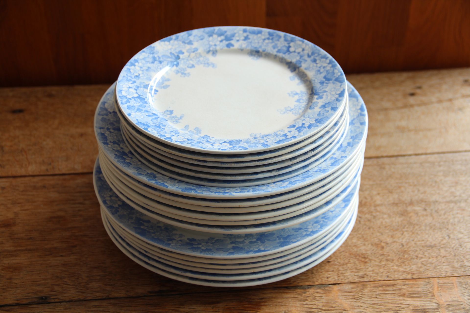 Rare plate service 6 people "Récamier" U&C Sarreguemines and Digoin late nineteenth °