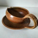 Handcrafted stoneware gravy boat