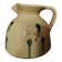 Vintage glazed terracotta ceramic jug from the 20th century.