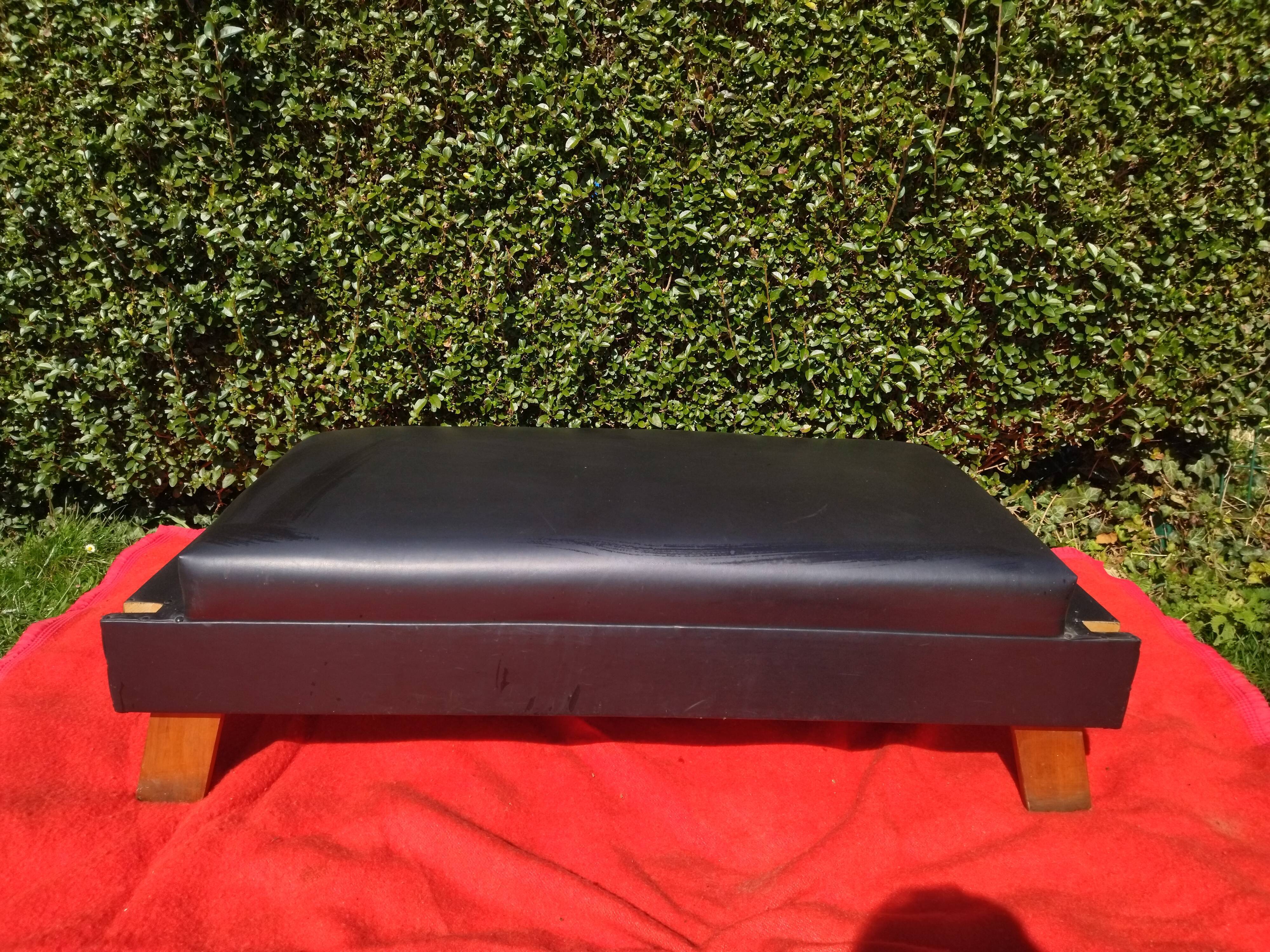 Vintage leather bench, modular