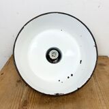 Industrial Blue Enamel Factory Pendant Lamp, 1960s