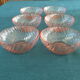 Series of 6 cups in pink glass France