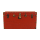 Commode rouge, design scandinave, années 1950