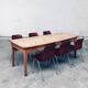 French Country Design Pine Dining Table with Drawer, France, 1930s