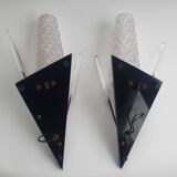 Pair of antique tulip arrow wall sconces