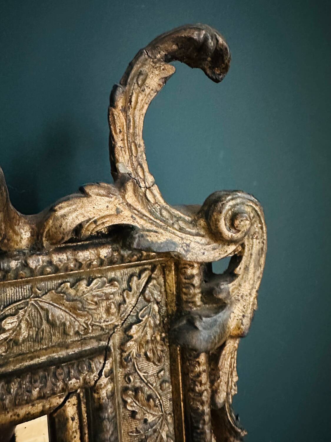 Golden wooden mirror