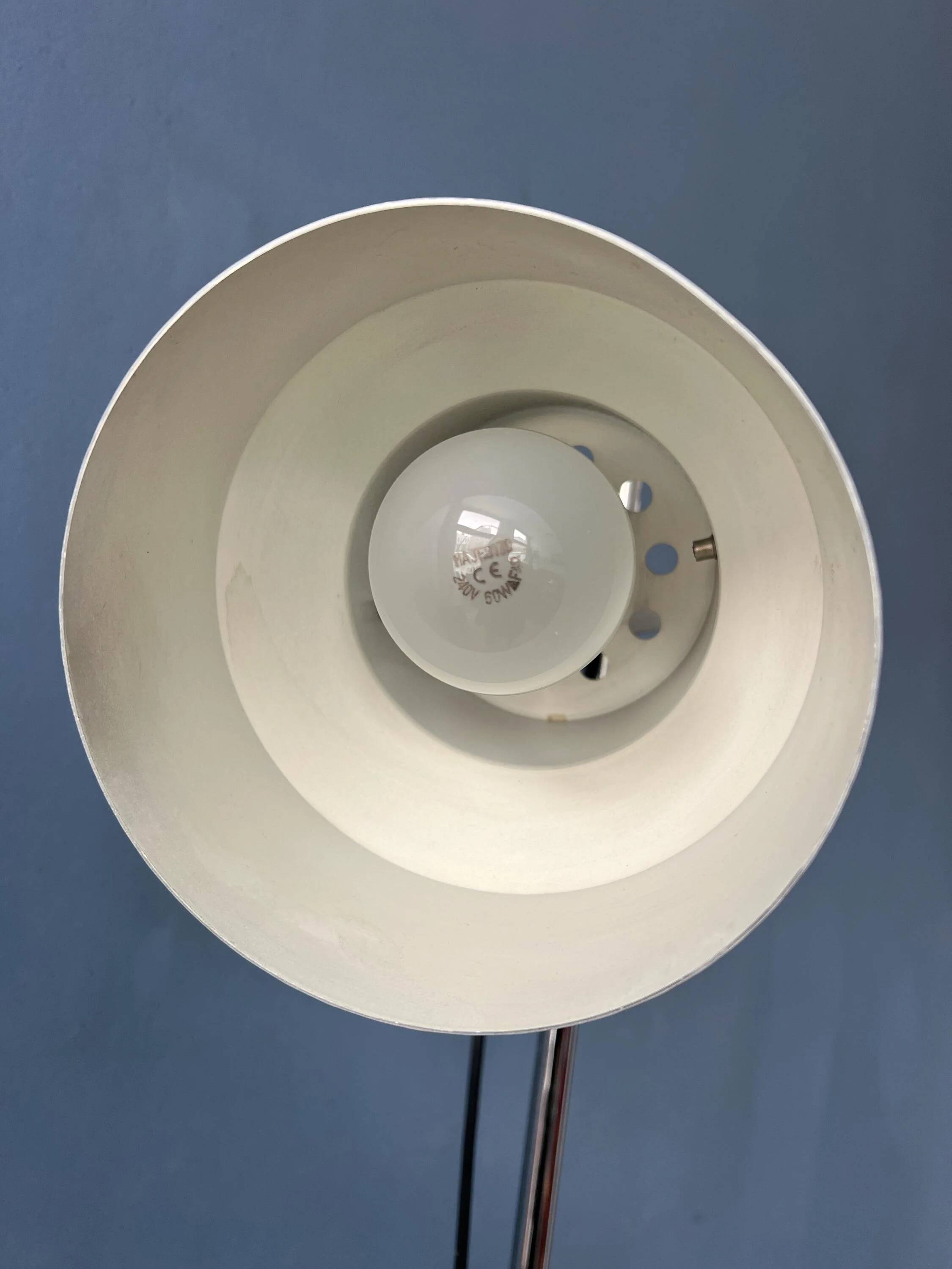 Silver vintage floor lamp Dijkstra Space Age