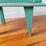 Patinated vintage bedside table