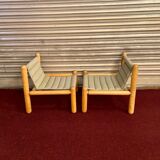 Pair of drivers 1970s/80s natural wood
