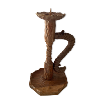 Wooden candle holder