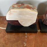 Pair of luxury art deco marble bookends