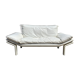 Danish Komfort white leather sofa