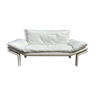 Danish Komfort white leather sofa