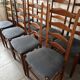 Set of 8 Scandinavian ladderback chairs, 1960s.
