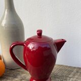 Vintage burgundy red teapot