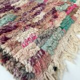 Berber rug Boujaad purple with colorful patterns 264x141cm