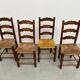 Rustic handcrafted oak chairs 1900