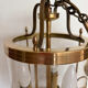 Brass and glass pendant light