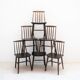 Lot de six chaises vintage scandinaves