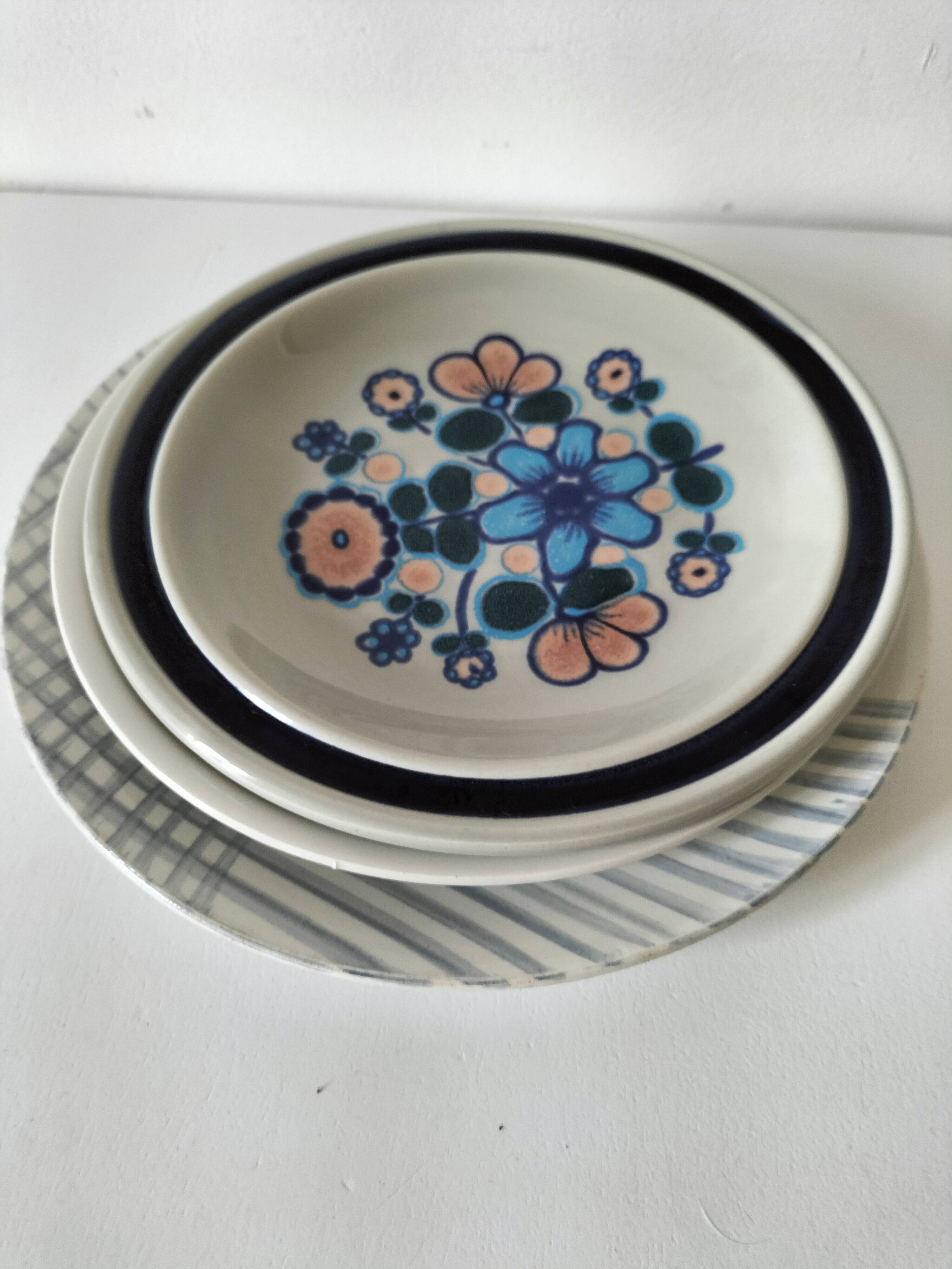 Set of vintage French plates – Gien, Lunéville & Digoin – 1960s