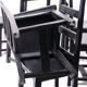 Set of 6 black brutalist chairs in solid oak