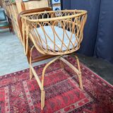 Vintage rattan crib – 1960s/70s