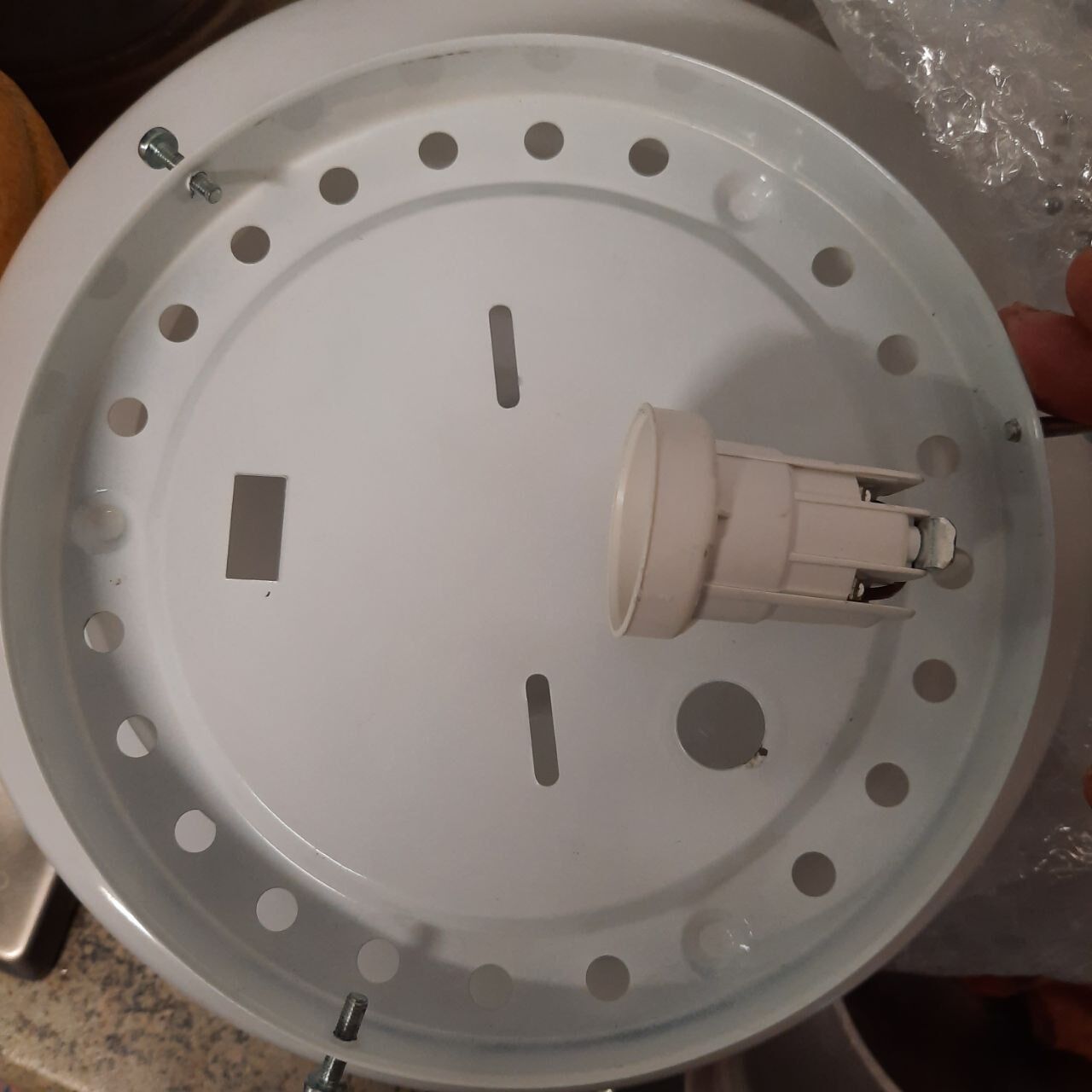 Pair of polychrome Murano glass wall lights, 1990s.