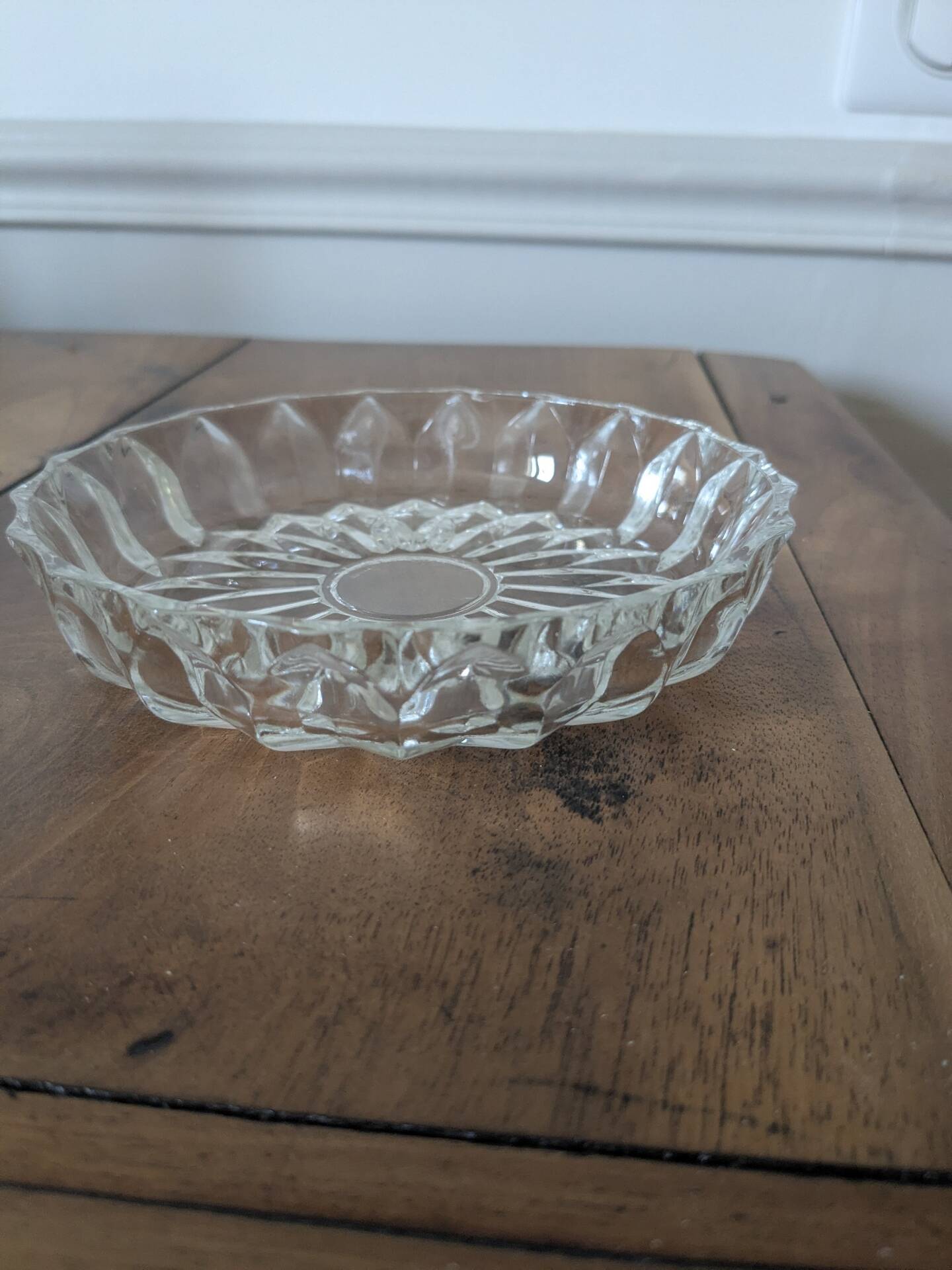 Cut glass tray