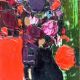 Tableau HSP Michel Dufour (1942) "Bouquet de fleurs abstrait
