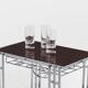 Modernist Art Deco walnut and nickel-plated metal bar table circa 1930