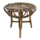 Vintage rattan stool