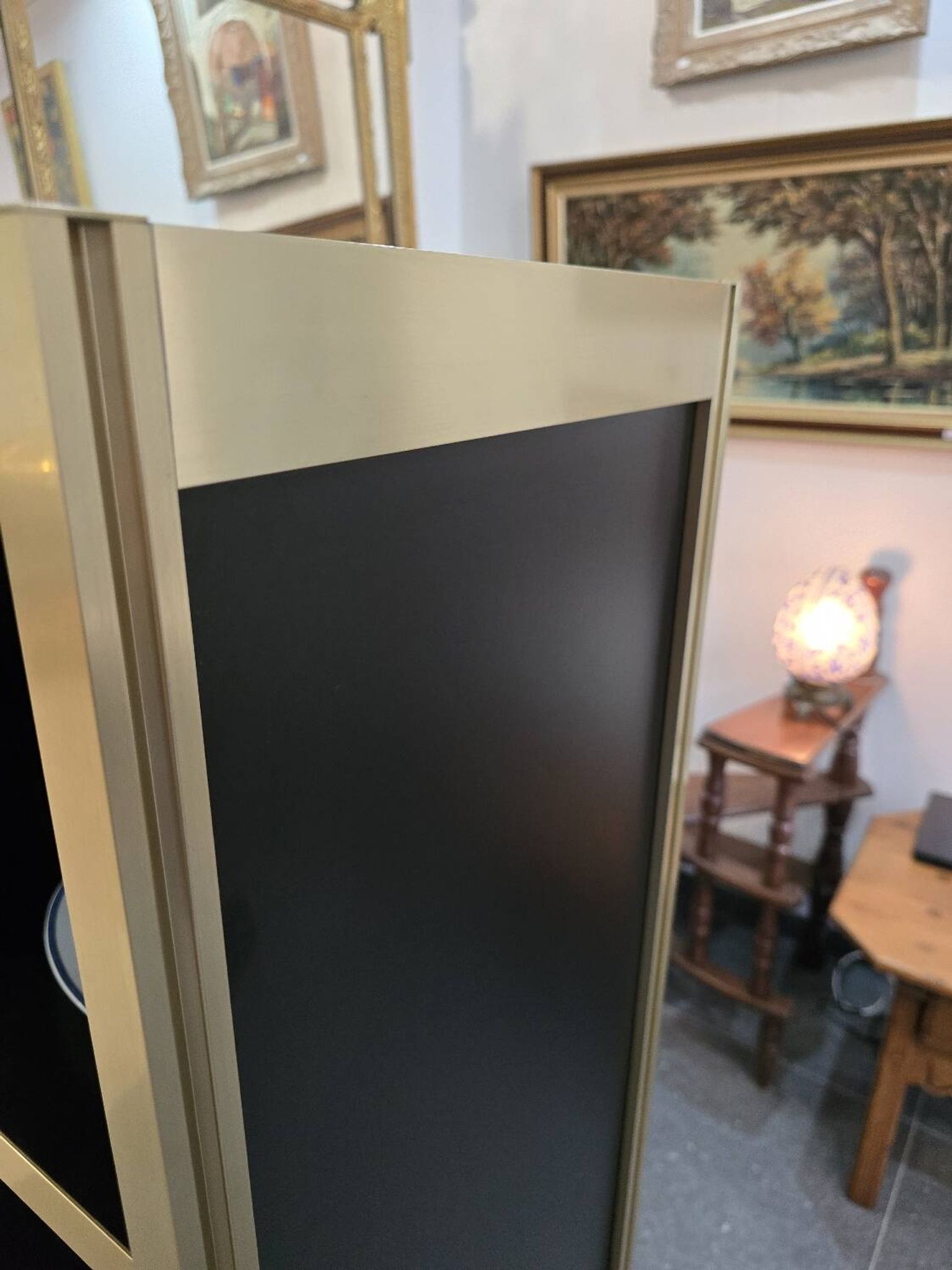 Bibliothèque design années 70 metal doré bois laqué