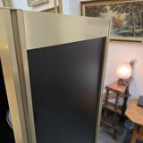 Bibliothèque design années 70 metal doré bois laqué