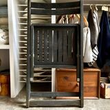 Black wooden folding chair