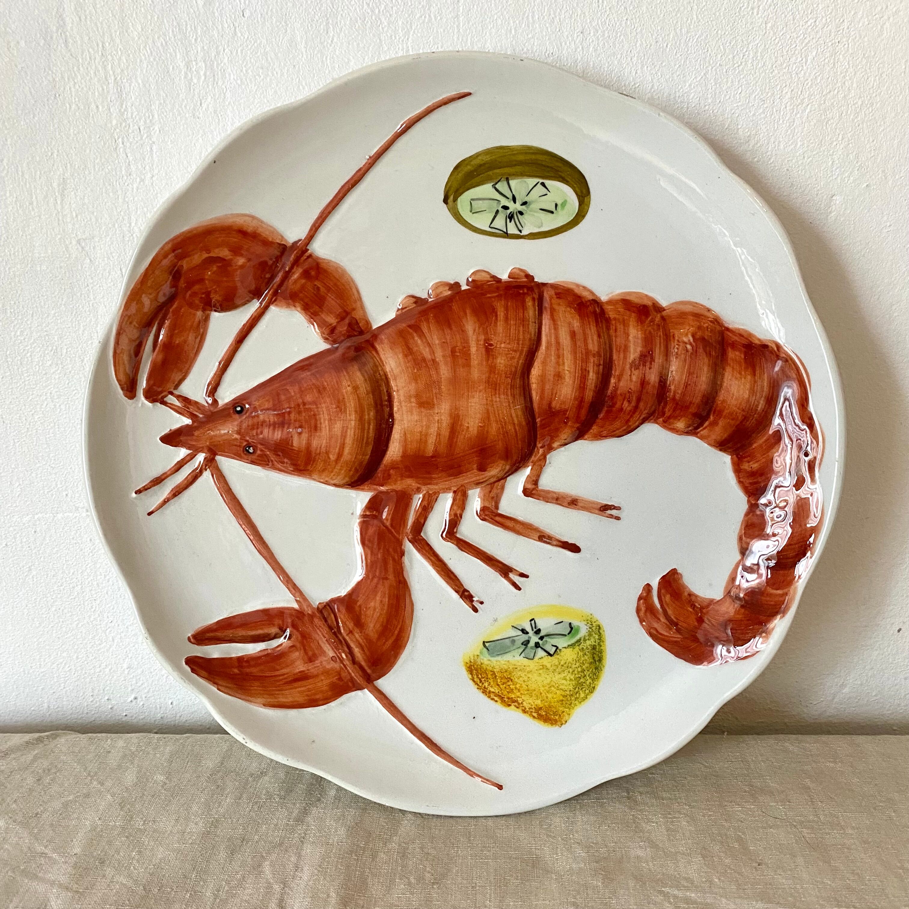 Decorative plate Lobster Italy