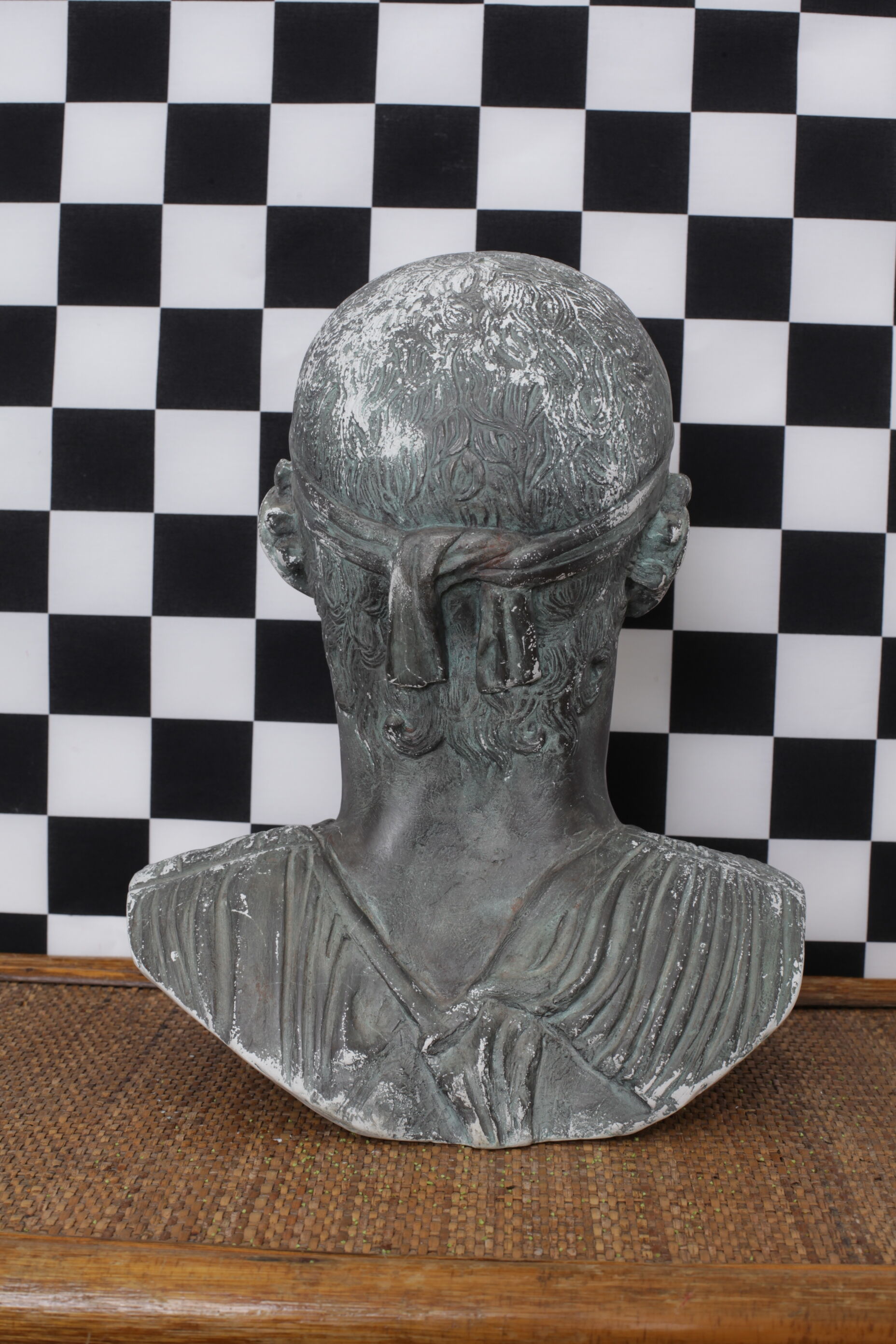 Sculpture head Roman bust in plaster