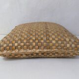 Cushion in natural fibers coconut rattan sea rush