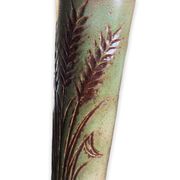 Vase rouleau fond vert midcentury, La Poterie PÉrigourdine