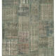 Handwoven turkish contemporary 176 cm x 245 cm grey patchwork carpet